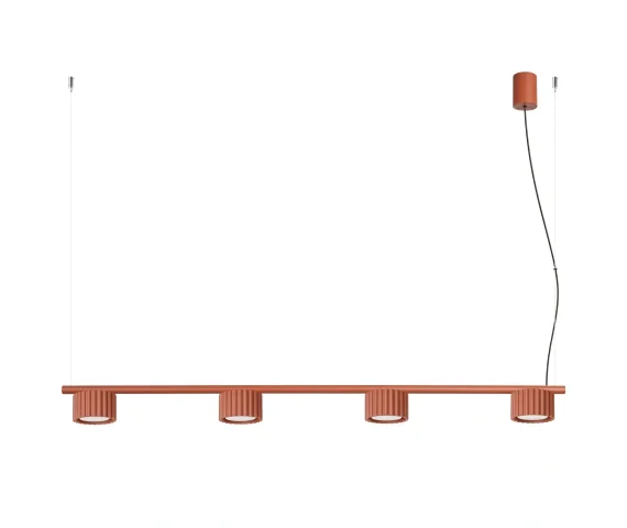 Lampa wisząca AURA 4 GX53 SL.2699 oprawa w kolorze ochry czerwonej Sollux Lighting