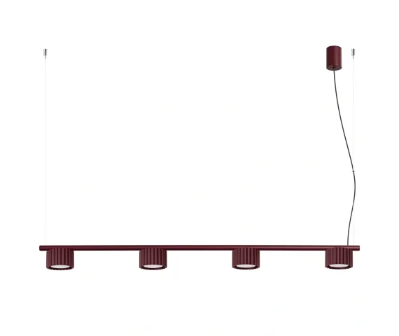 Lampa wisząca AURA 4 GX53 SL.2703 oprawa w kolorze burgundowym Sollux Lighting