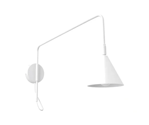 Kinkiet z włącznikiem NOX SL.2491 oprawa w kolorze białym SOLLUX LIGHTING