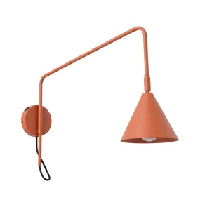Kinkiet z włącznikiem NOX SL.2496 oprawa w kolorze ochry czerwonej SOLLUX LIGHTING