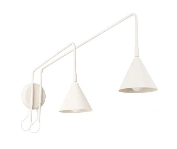 Kinkiet podwójny NOX SL.2509 oprawa w kolorze beżowym SOLLUX LIGHTING