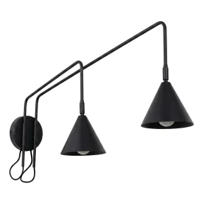 Kinkiet podwójny NOX SL.2507 oprawa w kolorze czarnym SOLLUX LIGHTING