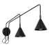 Kinkiet podwójny NOX SL.2507 oprawa w kolorze czarnym SOLLUX LIGHTING