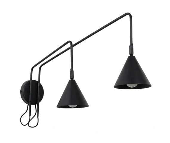 Kinkiet podwójny NOX SL.2507 oprawa w kolorze czarnym SOLLUX LIGHTING