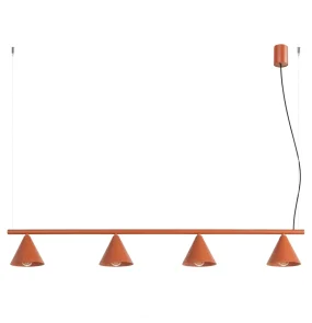 Lampa wisząca NOX 4L SL.2551 oprawa w kolorze ochry czerwonej Sollux Lighting