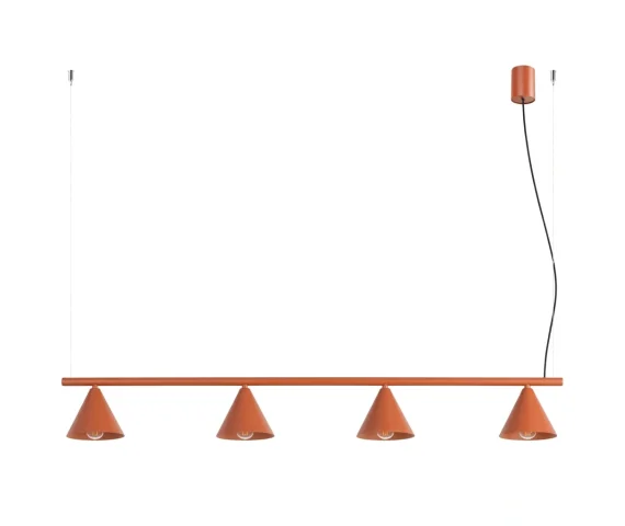 Lampa wisząca NOX 4L SL.2551 oprawa w kolorze ochry czerwonej Sollux Lighting