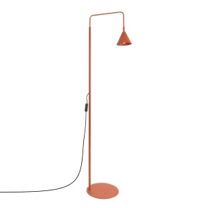 Lampa podłogowa NOX SL.2586 oprawa w kolorze ochry czerwonej SOLLUX LIGHTING