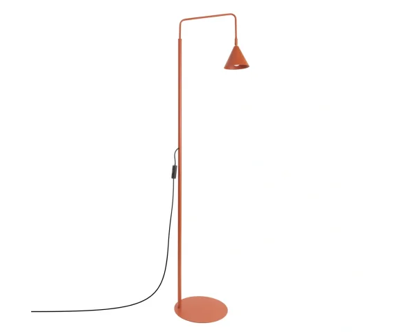 Lampa podłogowa NOX SL.2586 oprawa w kolorze ochry czerwonej SOLLUX LIGHTING