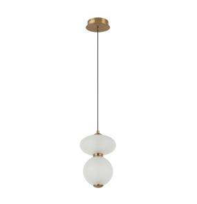 Lampa wisząca Nico PND-8545-2-AB-WH oprawa w kolorze złotym ITALUX