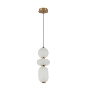 Lampa wisząca Nico PND-8545-3-AB-WH oprawa w kolorze złotym ITALUX