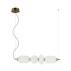 Lampa wisząca Nico PND-8545-4H-AB-WH oprawa w kolorze złotym ITALUX