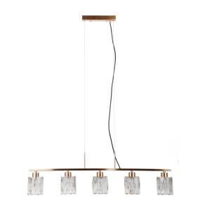 Lampa wisząca Simona PND-40814-5-HBR oprawa w kolorze złotym ITALUX