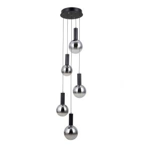 Lampa wisząca Strela PND-34378-5S-BK oprawa w kolorze czarnym ITALUX