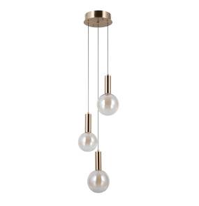 Lampa wisząca Strela PND-34378-3S-HBR oprawa w kolorze złotym ITALUX