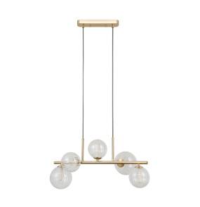 Lampa wisząca Toledo PND-40717-5-HBR oprawa w kolorze złotym ITALUX
