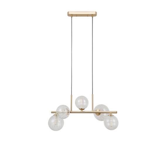 Lampa wisząca Toledo PND-40717-5-HBR oprawa w kolorze złotym ITALUX