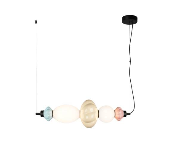 Lampa wisząca Tordi PND-94721-2A-MLTI oprawa w kolorze czarnym z kolorowymi elementami ITALUX
