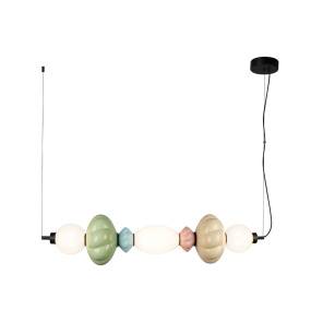 Lampa wisząca Tordi PND-94721-3A-MLTI oprawa w kolorze czarnym z kolorowymi elementami ITALUX