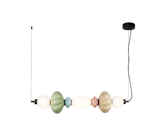 Lampa wisząca Tordi PND-94721-3A-MLTI oprawa w kolorze czarnym z kolorowymi elementami ITALUX