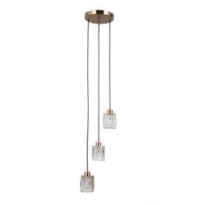 Lampa wisząca Torno PND-40813-3R-HBR oprawa w kolorze złotym ITALUX