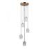 Lampa wisząca Torno PND-40813-5R-HBR oprawa w kolorze złotym ITALUX