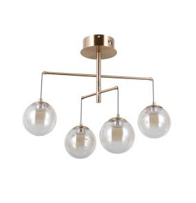 Lampa sufitowa Velada PND-34381-4-HBR oprawa w kolorze złotym ITALUX