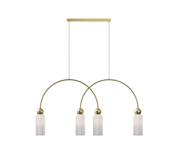 Lampa wisząca ANTIC MOD302PL-04W oprawa w kolorze złotym MAYTONI