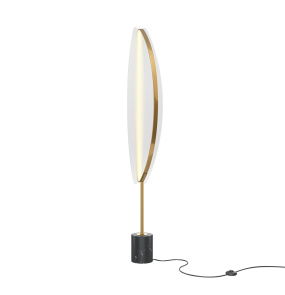 Lampa podłogowa BREEZE MOD281FL-L33BS3K oprawa w kolorze mosiądzu z czarną podstawą MAYTONI