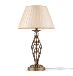 Lampa stołowa GRACE RC247-TL-01-R oprawa w kolorze brązowym z beżowym abażurem MAYTONI