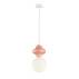 WYPRZEDAŻ Lampa wisząca Latera PND-94331-1L-PK oprawa w kolorze białym z różowym elementem ITALUX