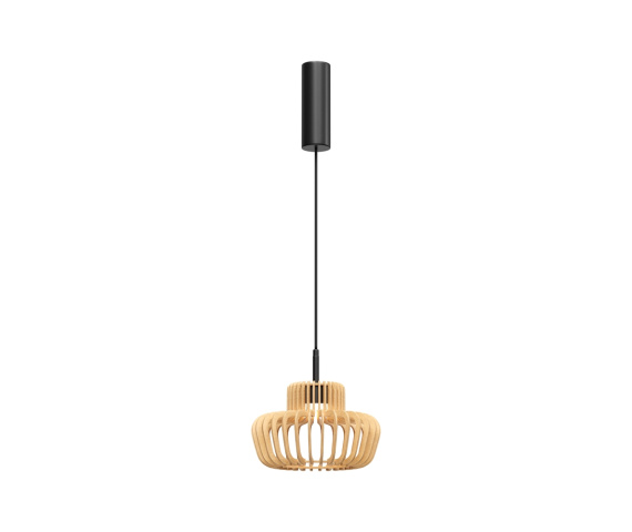 Lampa wisząca NAMIKI MOD465PL-L12BK2 oprawa w kolorze czerni i drewna MAYTONI