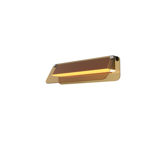 Kinkiet FLAT MOD296WL-L6BC3K oprawa w kolorze czarnym z bursztynowym kloszem MAYTONI