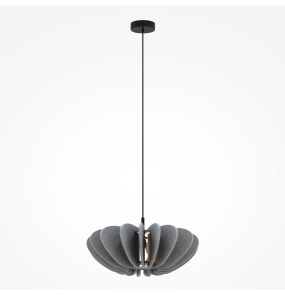 Lampa wisząca CAMBIO MOD398PL-01GR1 oprawa w kolorze czarnym z szarym abażurem MAYTONI