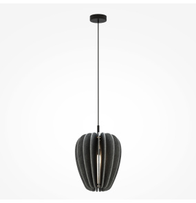 Lampa wisząca CAMBIO MOD398PL-01GR oprawa w kolorze czarnym z szarym abażurem MAYTONI