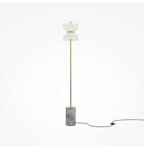 Lampa podłogowa KYOTO MOD178FL-L11G3K oprawa w kolorze złotym z marmurową podstawą MAYTONI