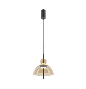 Lampa wisząca BANGKOK MOD185PL-L12CG3K1 oprawa w kolorze czarnym z bursztynowym kloszem MAYTONI