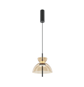 Lampa wisząca BANGKOK MOD185PL-L12CG3K2 oprawa w kolorze czarnym z bursztynowym kloszem MAYTONI