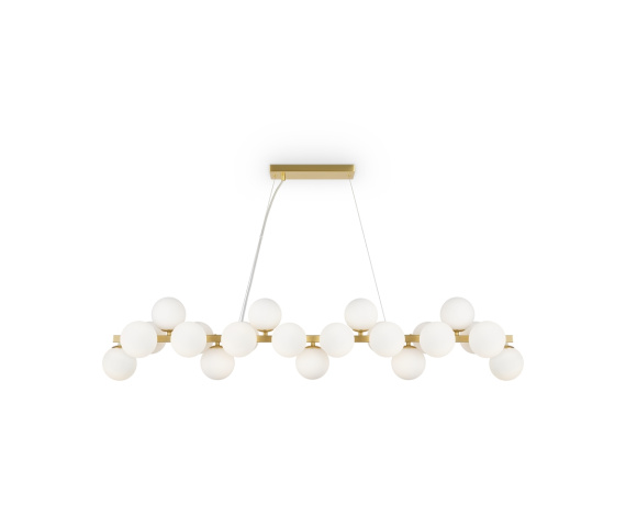 Lampa wisząca DALLAS MOD547PL-25BS oprawa w kolorze złotym MAYTONI