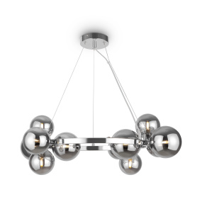 Lampa wisząca DALLAS MOD545PL-11CH oprawa w kolorze chromu z dymionymi kloszami MAYTONI