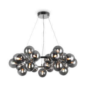 Lampa wisząca DALLAS MOD548PL-25CH oprawa w kolorze chromu z dymionymi kloszami MAYTONI