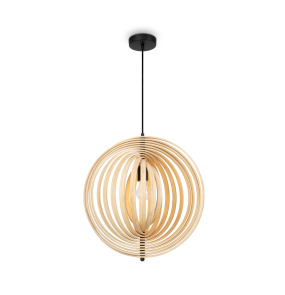 Lampa wisząca ROOTS MOD197PL-01W1 oprawa w kolorze czerni i drewna MAYTONI