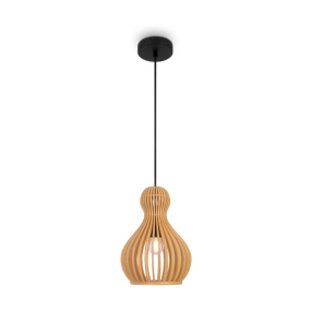 Lampa wisząca ROOTS MOD192PL-01W oprawa w kolorze czerni i drewna MAYTONI