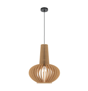 Lampa wisząca ROOTS MOD193PL-01W1 oprawa w kolorze czerni i drewna MAYTONI