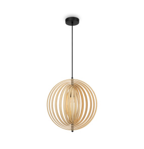 Lampa wisząca ROOTS MOD197PL-01W oprawa w kolorze czerni i drewna MAYTONI