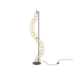 Lampa podłogowa GOLDEN CAGE MOD216FL-L38G3K oprawa w kolorze czerni i złota MAYTON