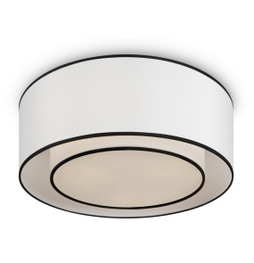 Plafon BERGAMO MOD613CL-03W oprawa w kolorze chromu z biało-czarnym abażurem MAYTONI