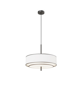 Lampa wisząca BERGAMO MOD613PL-05W oprawa w kolorze czarnym z biało-czarnym abażurem MAYTONI