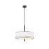 Lampa wisząca BERGAMO MOD613PL-05W oprawa w kolorze czarnym z biało-czarnym abażurem MAYTONI