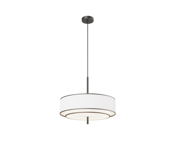 Lampa wisząca BERGAMO MOD613PL-05W oprawa w kolorze czarnym z biało-czarnym abażurem MAYTONI