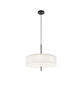 Lampa wisząca BERGAMO MOD613PL-05W1 oprawa w kolorze czarnym z białym abażurem MAYTONI